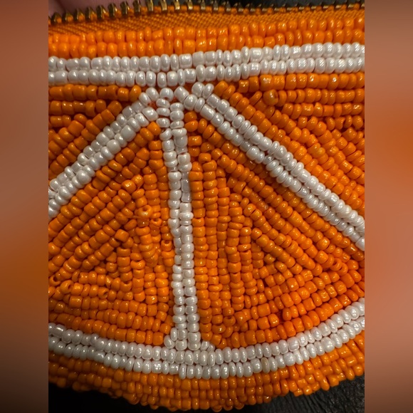Orange Beaded Citrus Coin Purse - Picture 5 of 8